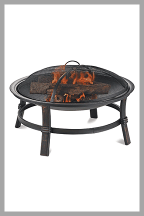 Brushed Copper Wood Fire Pit (29 Inches)