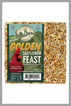 Mr. Bird Golden Safflower Feast Wild Bird Seed Block 4 Oz.