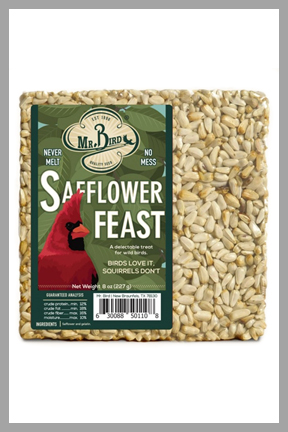 Mr. Bird Safflower Feast Wild Bird Seed Block 8 Oz.