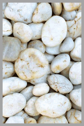Polished White Stones (3 - 5 cm) 40 Lbs.