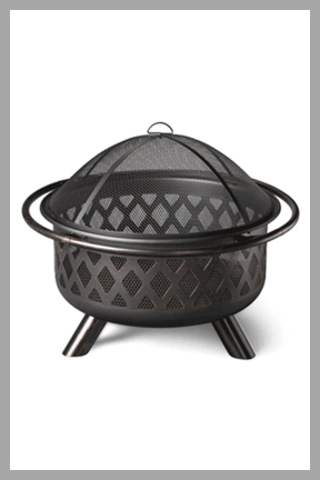 Rubbed Bronze Lattice Fire Pit (30 Inches)